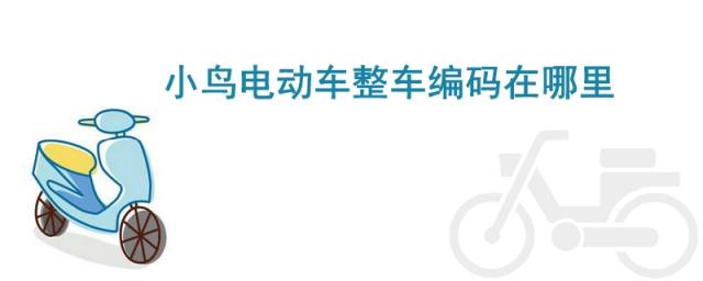 小鸟电动车整车编码在哪里看,小鸟电动车整车编码在哪里图片