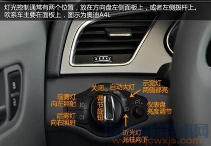 奥迪a8车内按键说明,奥迪车按钮图解法